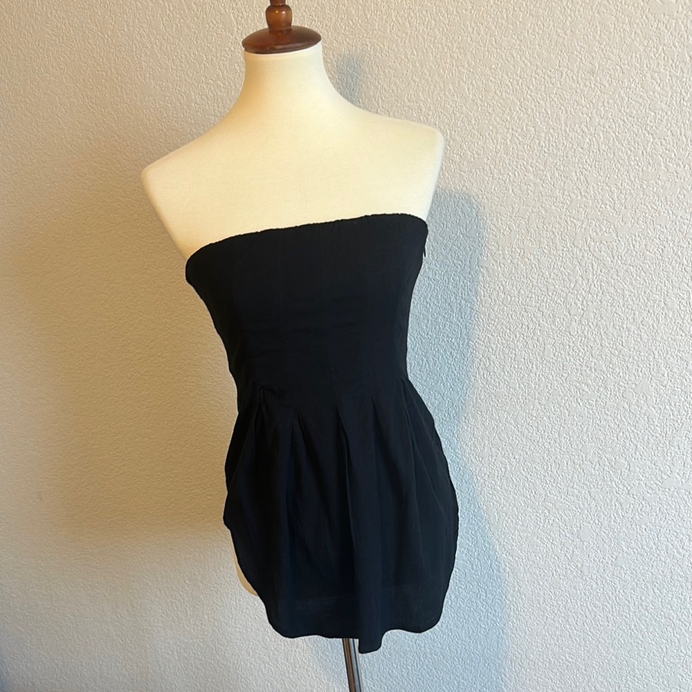 Free People Black Strapless Top NWT Size Small